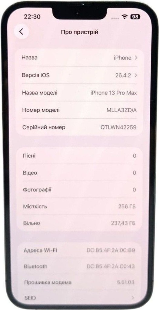 Купити Apple iphone 13 pro max 256gb Б/У