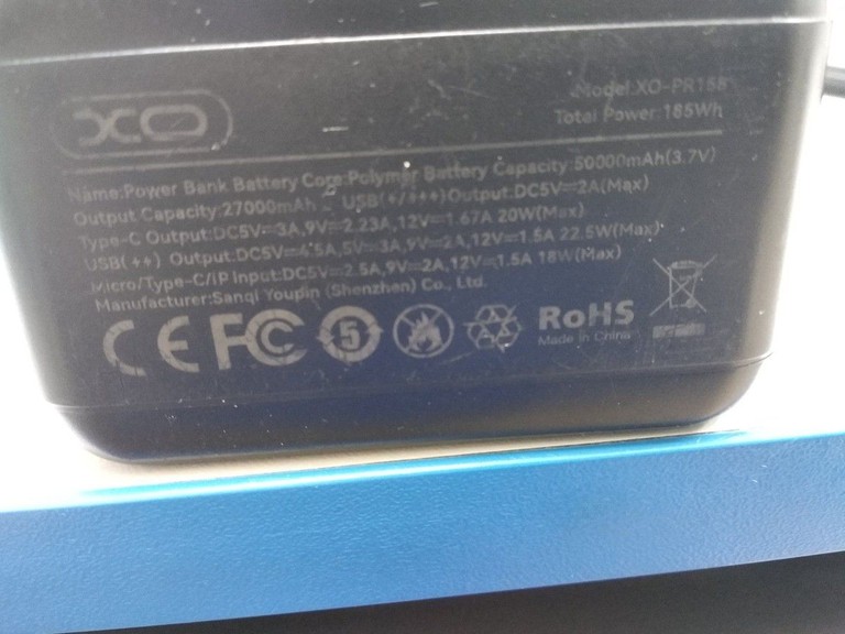 Розпродаж Xo PR158 50000mAh 22.5W Black, продавець Техноскарб