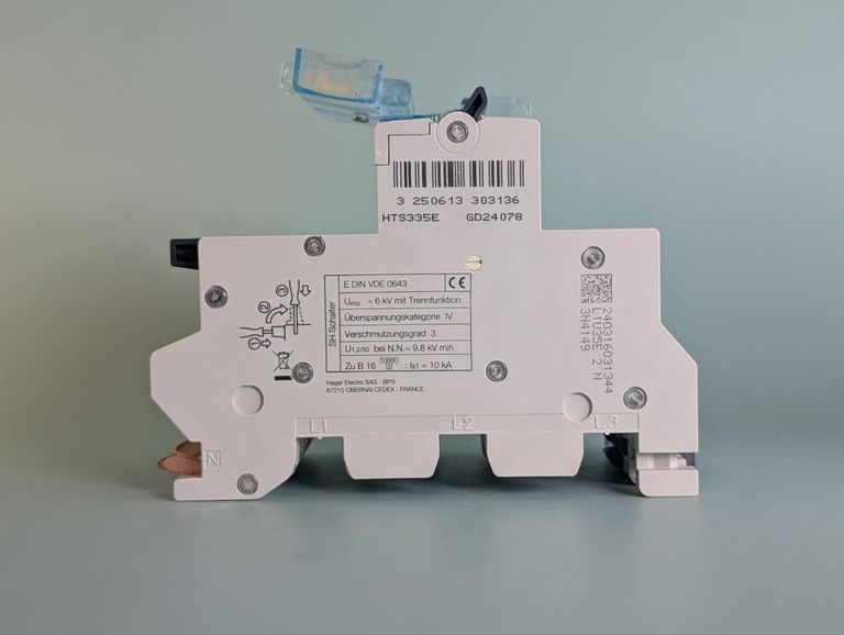 MCB SLS Селективний автоматичний вимикач 3P Cs 63A, шина 40 мм-12x5/10 мм HTS363C. Новий.  Код:null. Изображение 4