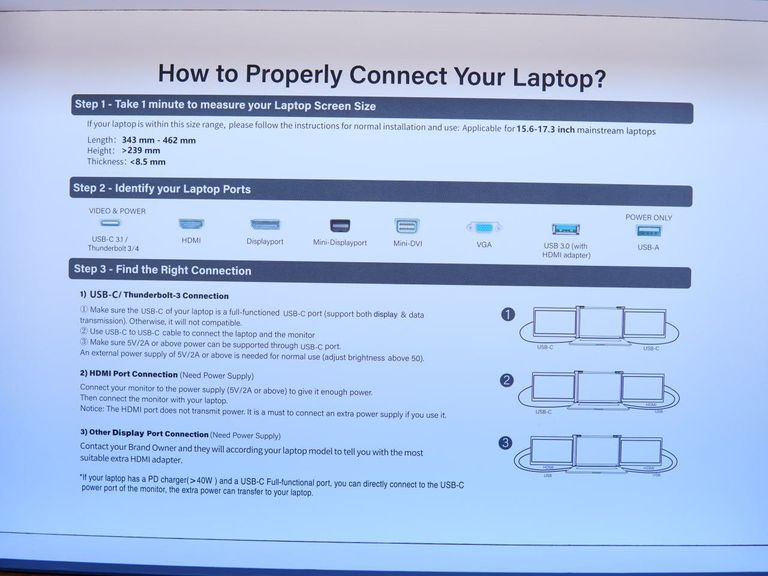 15,6 дюймовий портативний монітор Portable Tri-Screen. Новий. Код:null. Изображение 4