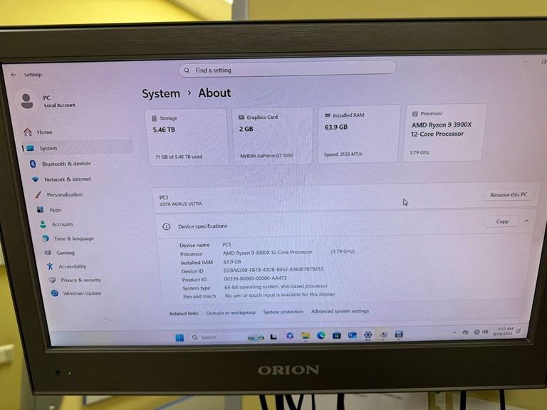 Пк amd ryzen 9 3900x ram 64 geforce gt 1030 ssd 6 tb Код:01-200794713. Зображення 6