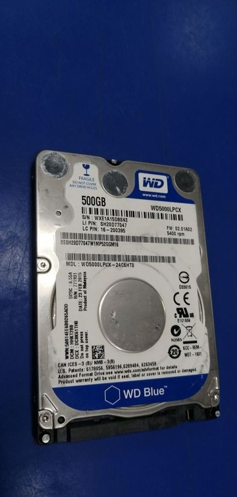 Оголошення Wd blue 2.5" 500 gb Б/У