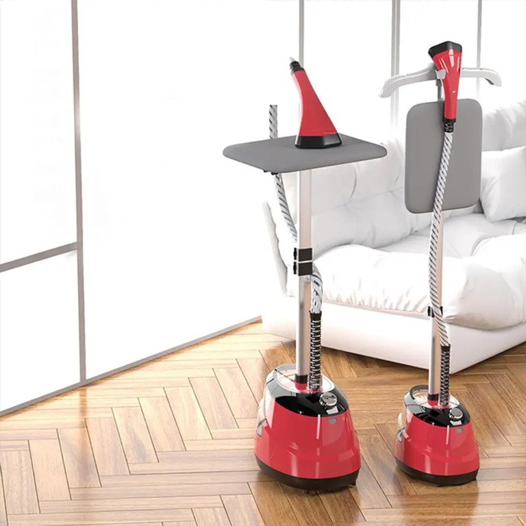 Вертикальний відпарювач для одягу Garment Steamer 2000W / Червона Парова праска для всіх видів тканини Код:null. Зображення 7