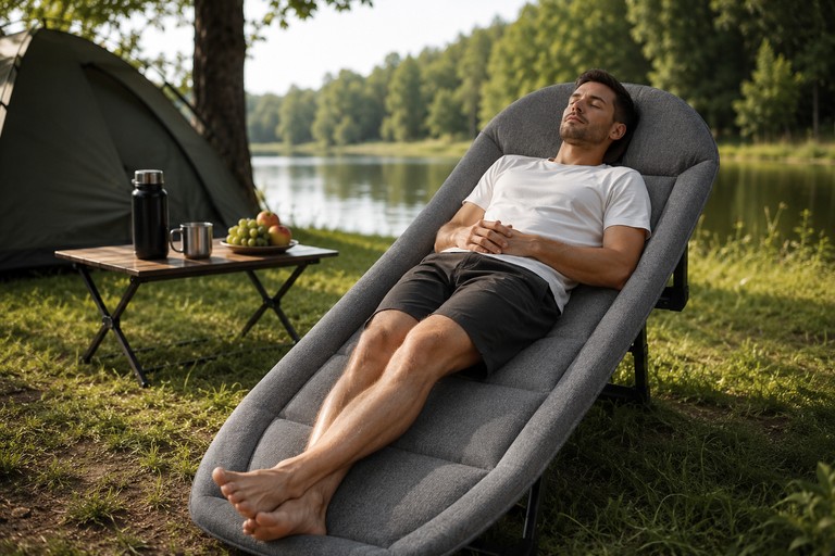 Folding bed з регулюванням спинки 180х65х30 см Сірий / Розкладне ліжко з ніжками/розкладачка Код:null. Изображение 8