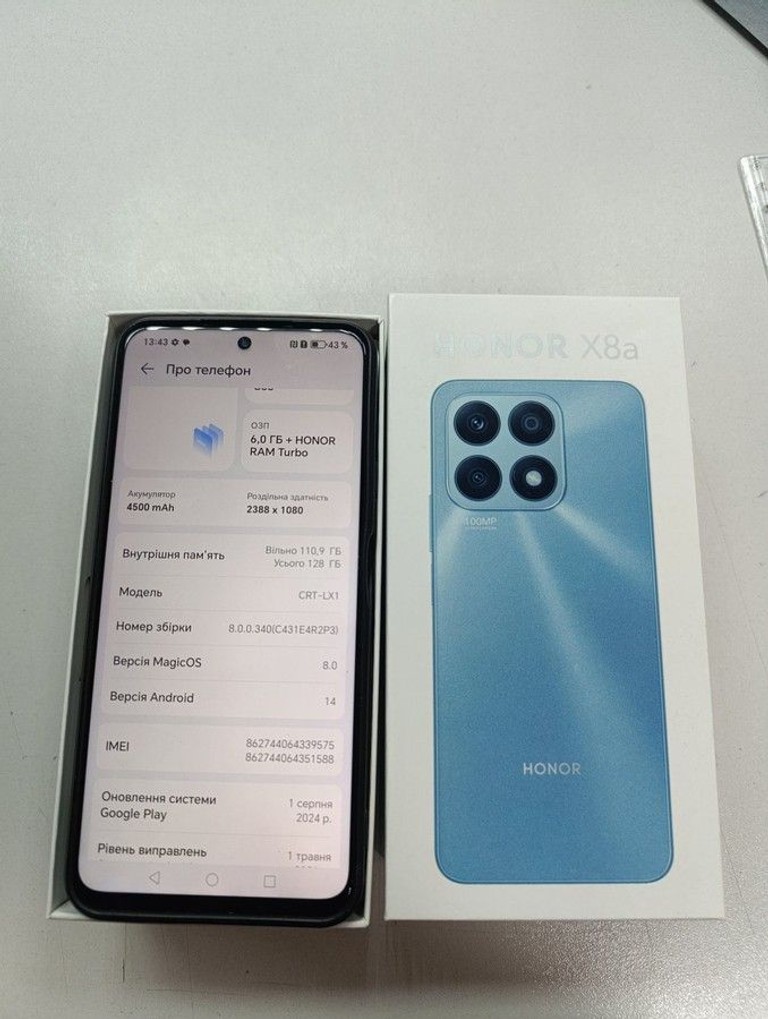 Объявление Honor x8a 6/128gb Б/У