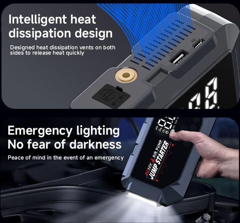 K3 + компресор 150 PSI Power Bank LED-ліхтар Код:null. Изображение 5