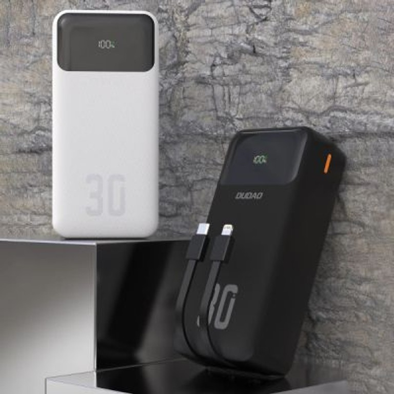 Дешево Dudao 30000mAh K15 MAX 22.5W, PD, QC, USB-A, Lightning, USB-C(In/Out), з USB-C/Lightning cables з ломбарду