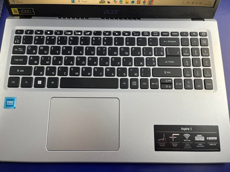 Дешиво Acer 15/celeron n4500 ddr4/4gb ddr4/hdd *відсутній/ssd 128 gb/*інтегрована с ломбарда