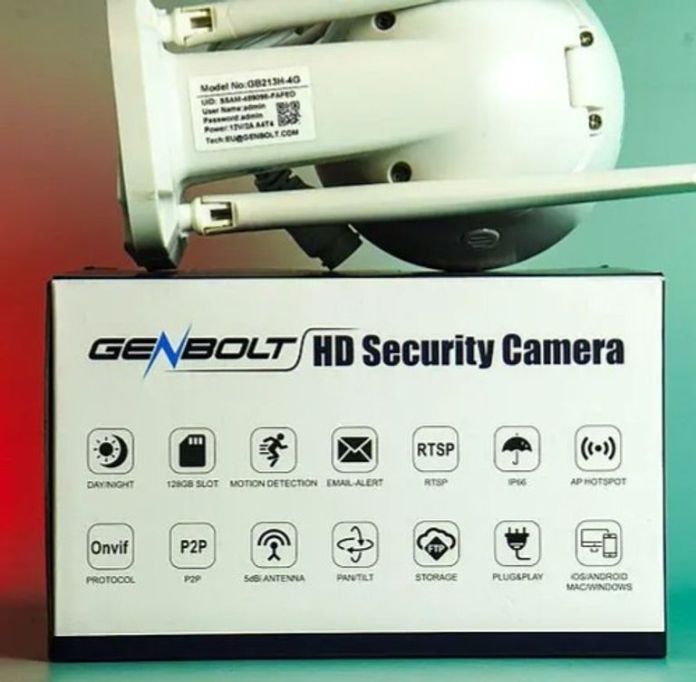 Професійна камера GENBOLT 4G LTE високоякісний контроль з функцією виявлення. Нова.  Код:null. Зображення 4