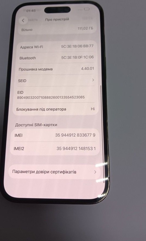 Apple iphone 14 pro 128gb Код:01-200937929. Зображення 6