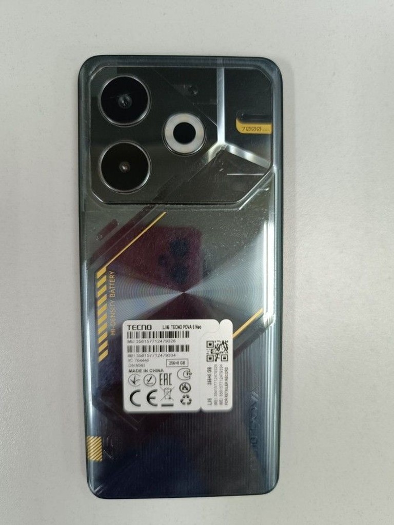 Объявление Tecno pova 6 neo li6 8/256gb Б/У