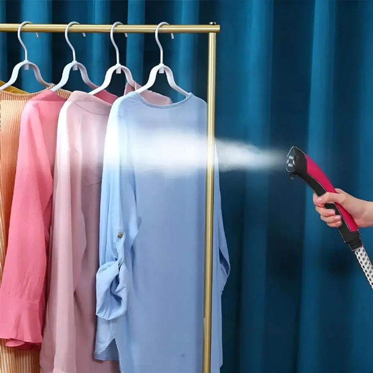 Вертикальний відпарювач для одягу Garment Steamer 2000W / Червона Парова праска для всіх видів тканини Код:null. Зображення 8
