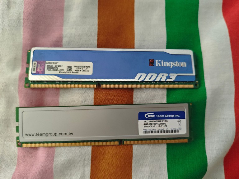 Объявление DDR3 4 gb x 2 1600 мгц Б/У