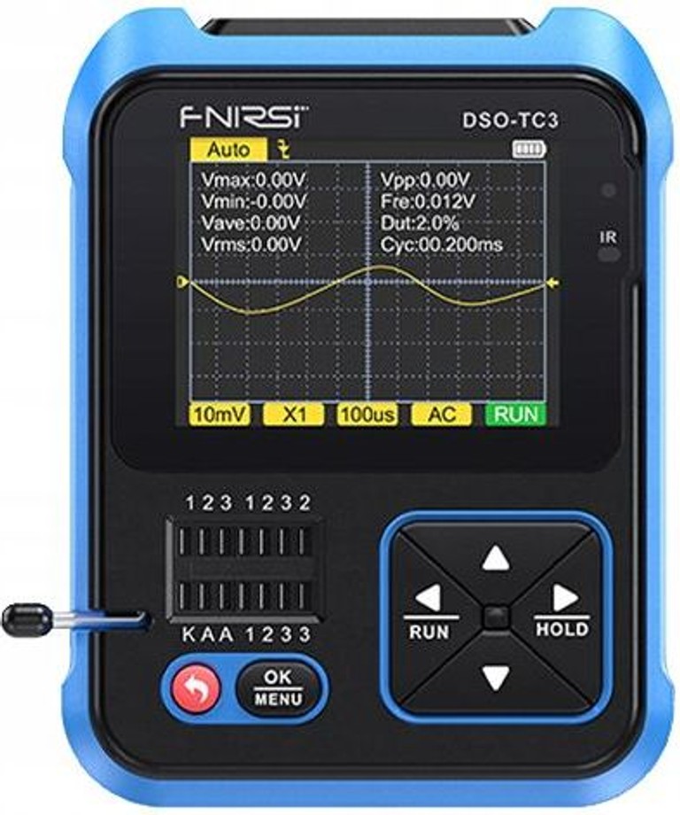Оголошення FNIRSI DSO-TC3 1кан 500кГц тестер і генератор сигналу 3в1 Б/У