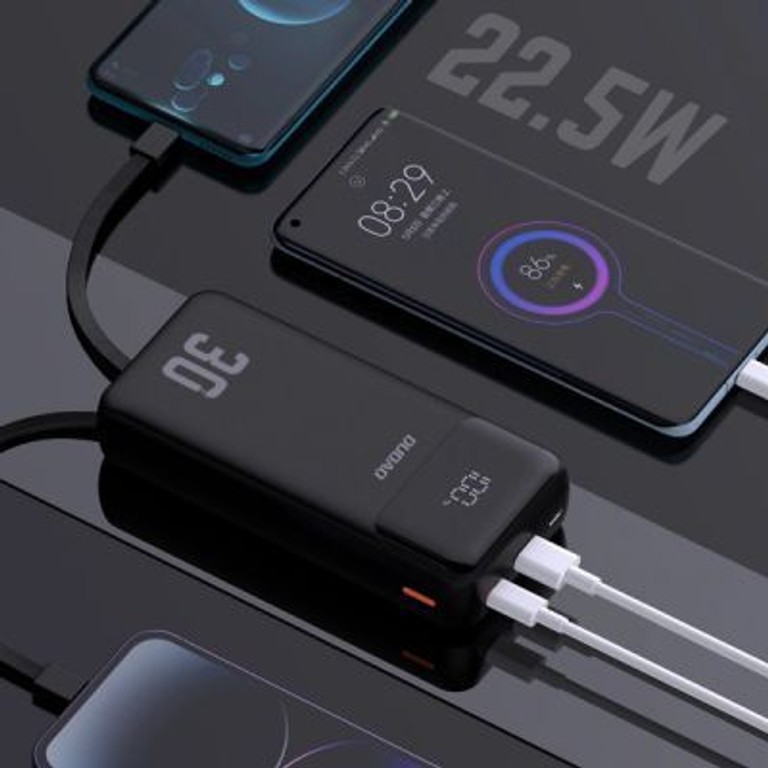 Dudao 30000mAh K15 MAX 22.5W, PD, QC, USB-A, Lightning, USB-C(In/Out), з USB-C/Lightning cables Код:null. Зображення 4