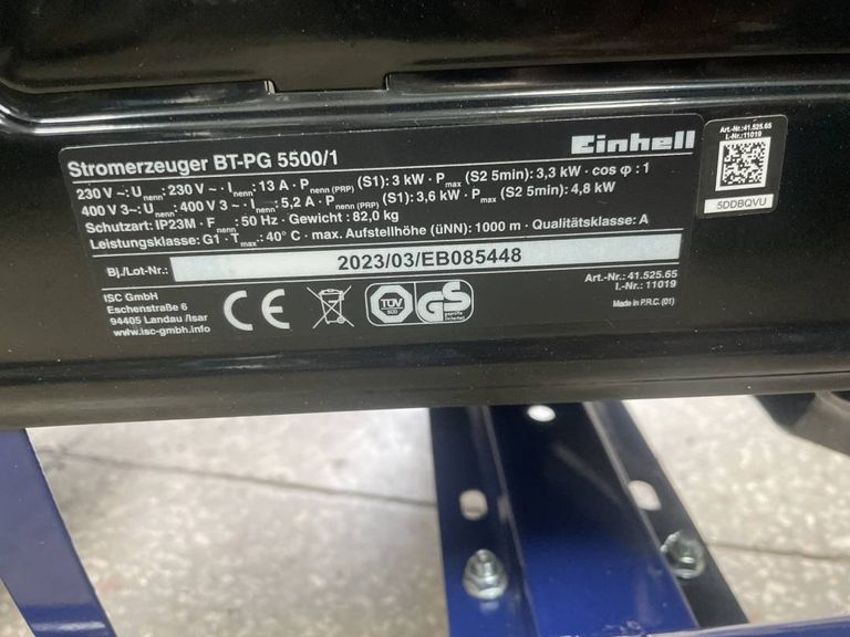 Объявление Einhell bt-pg 5500/1 Б/У