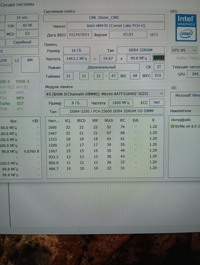 Acer 15/core i5-10300h ddr4/16gb ddr4/hdd *відсутній/ssd 512 gb/geforce rtx3050ti 4gb Код:01-200799710. Изображение 5