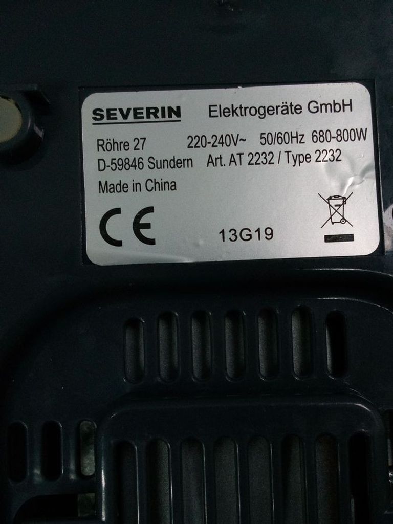 Severin AT 2232 Код:01-200762505. Изображение 7