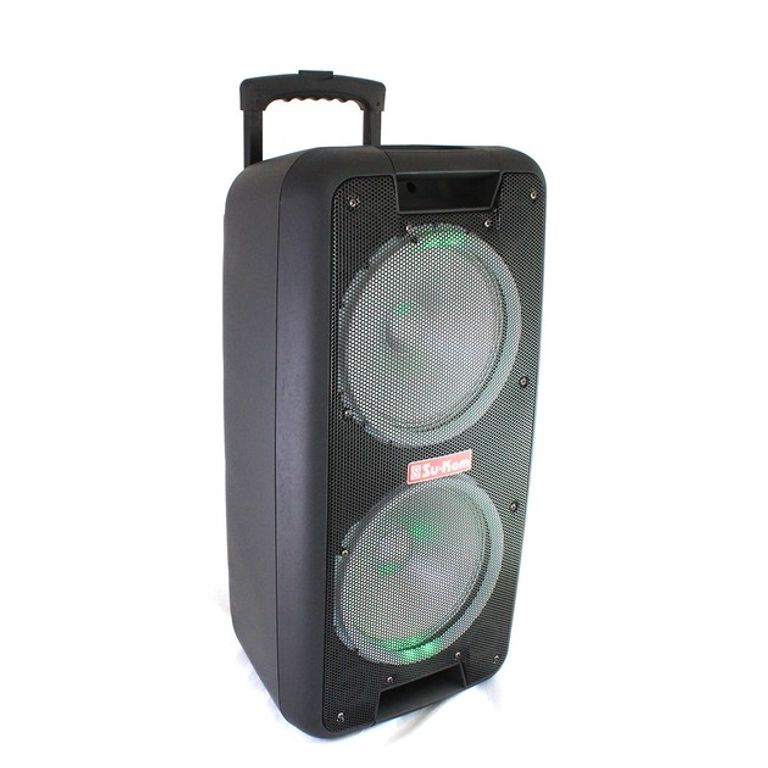 Оголошення Портативна колонка Su-Kam 1010 + 2 мікрофони + BT 12v220v Б/У