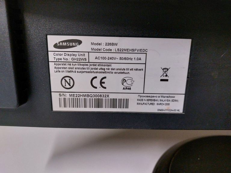 Оголошення Samsung 226bw Б/У