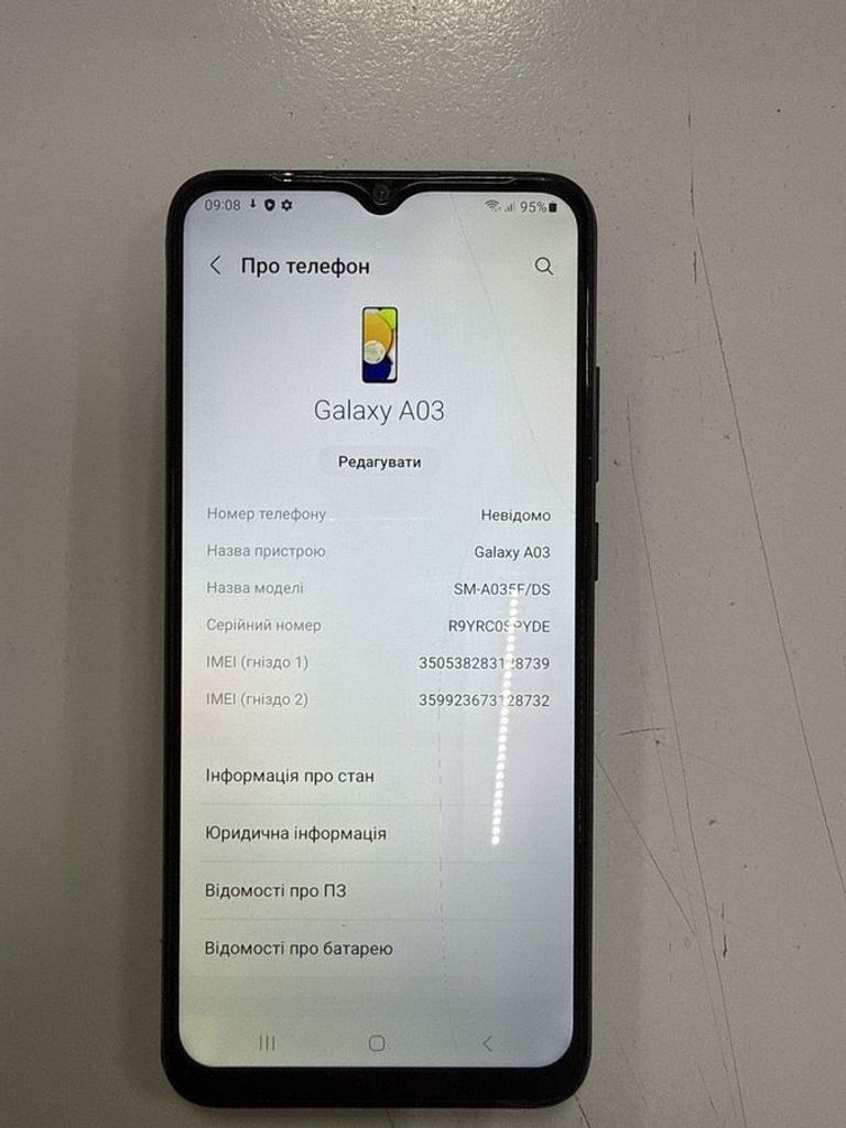 Купити Samsung galaxy a03 sm-a035f 3/32gb Б/У