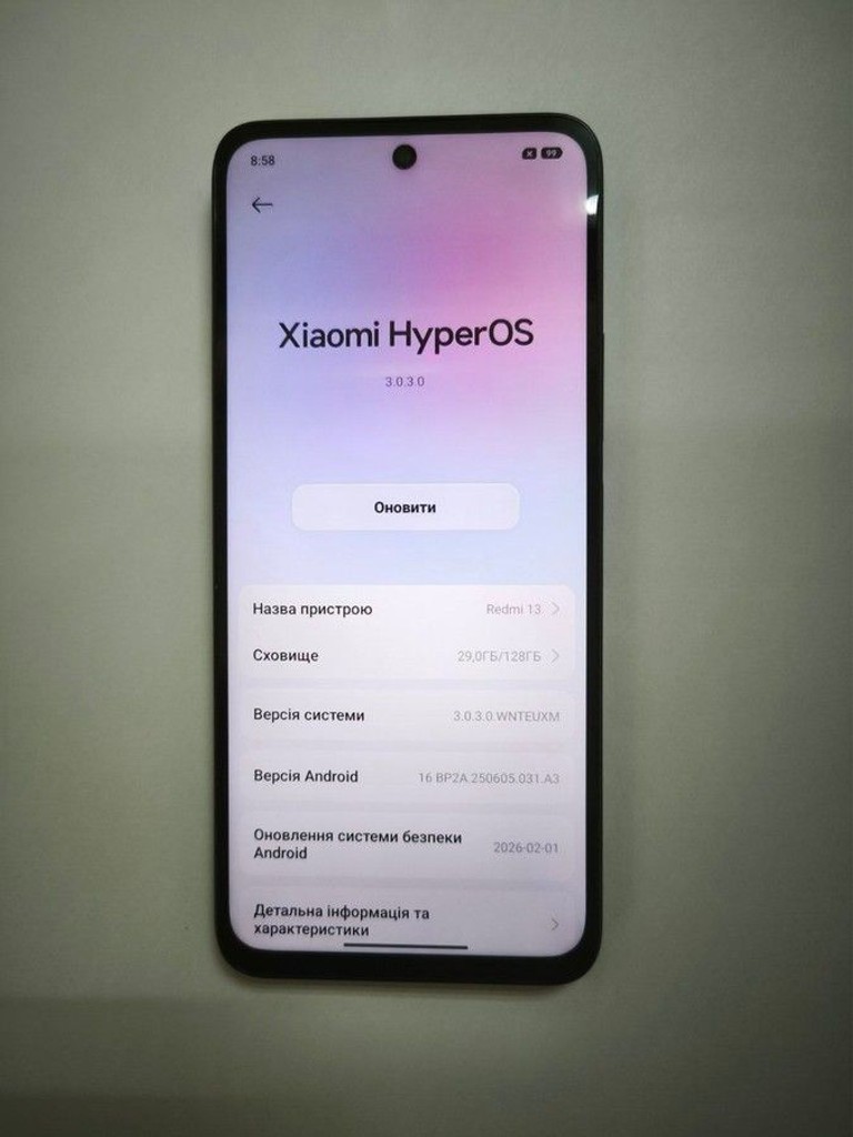 Объявление Xiaomi Redmi 13 6/128GB Blue Б/У