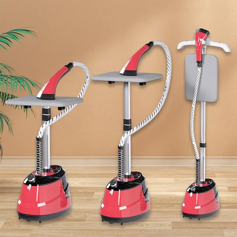 Вертикальний відпарювач для одягу Garment Steamer 2000W / Червона Парова праска для всіх видів тканини Код:null. Зображення 9