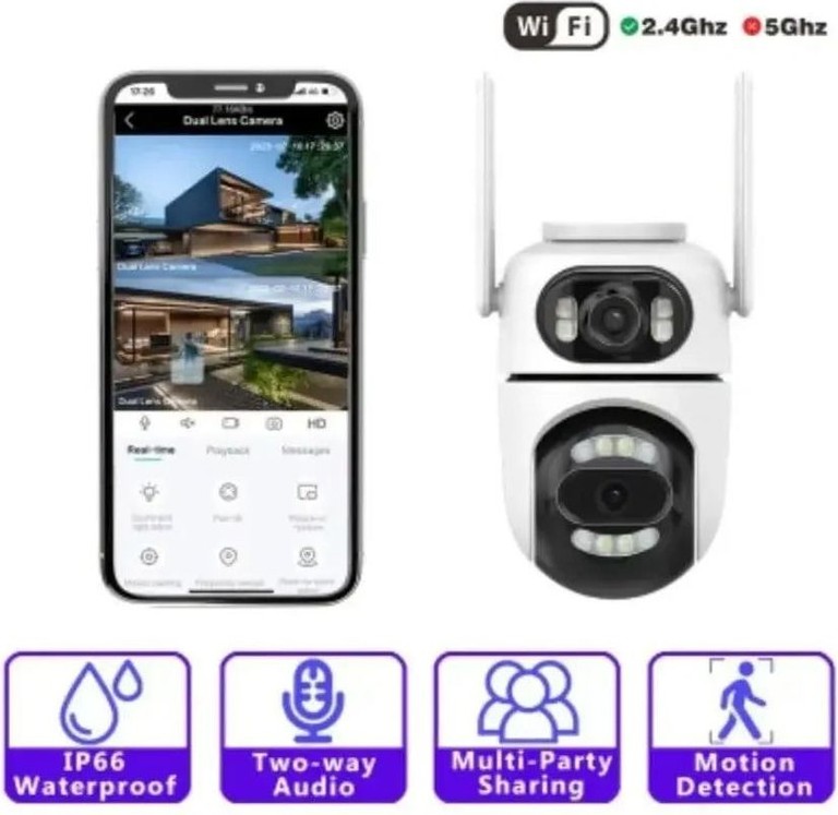 Купити WiFi Dual lens Q2 на 2 об'єктиви, 8Mp Type-C Б/У