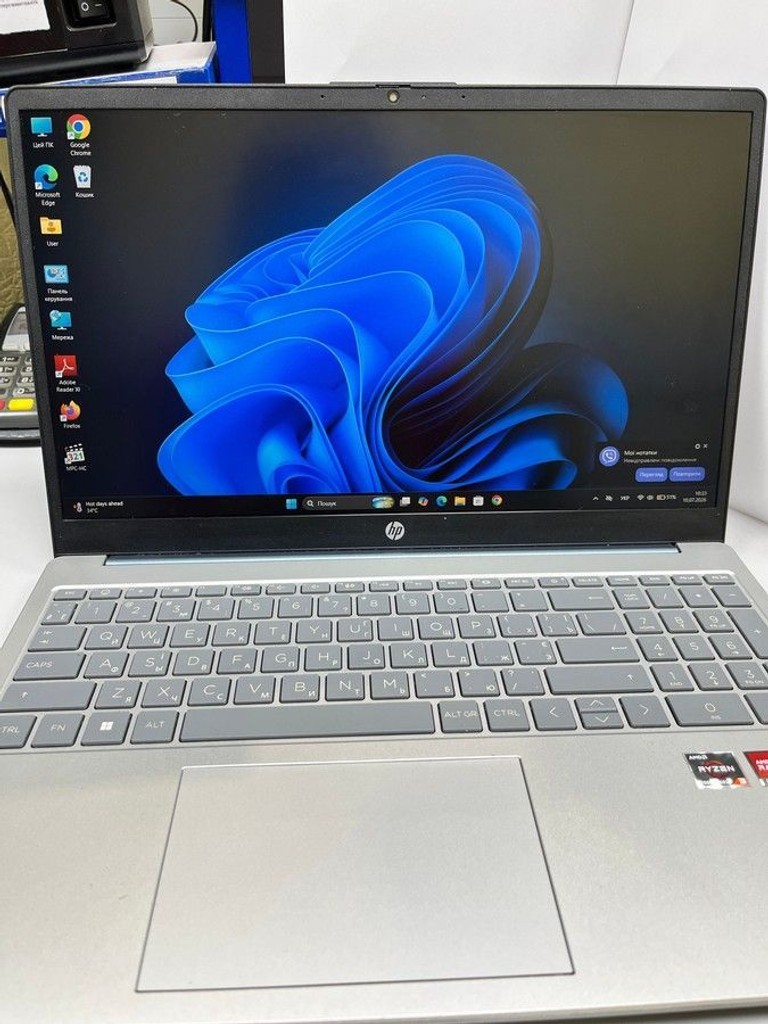 Розпродаж Hp 15/ryzen 3 7320u ddr5/8gb ddr5/hdd *відсутній/ssd 512 gb/*інтегрована, продавець Техноскарб