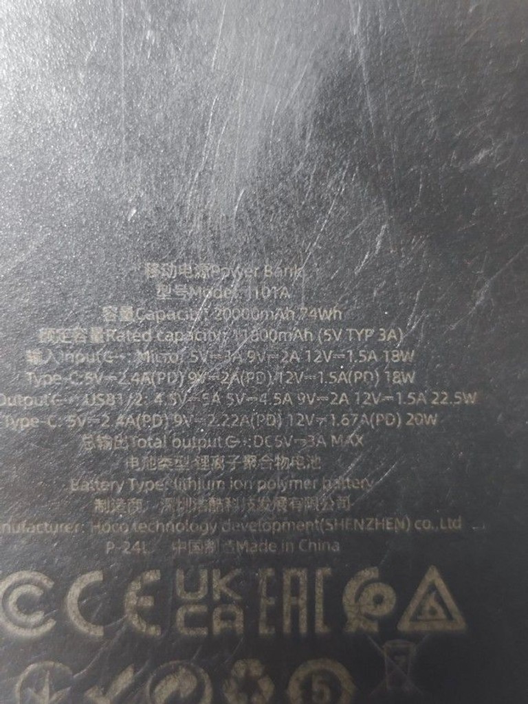 Hoco 20000Mah 22.5w Код:01-201033684. Изображение 6