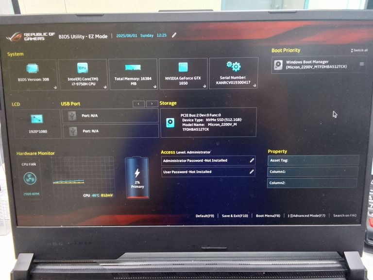 Asus 15/core i7 9750h ddr4/16gb ddr4/hdd *відсутній/ssd 512 gb/geforce gtx1650 4gb Код:01-200520452. Изображение 13
