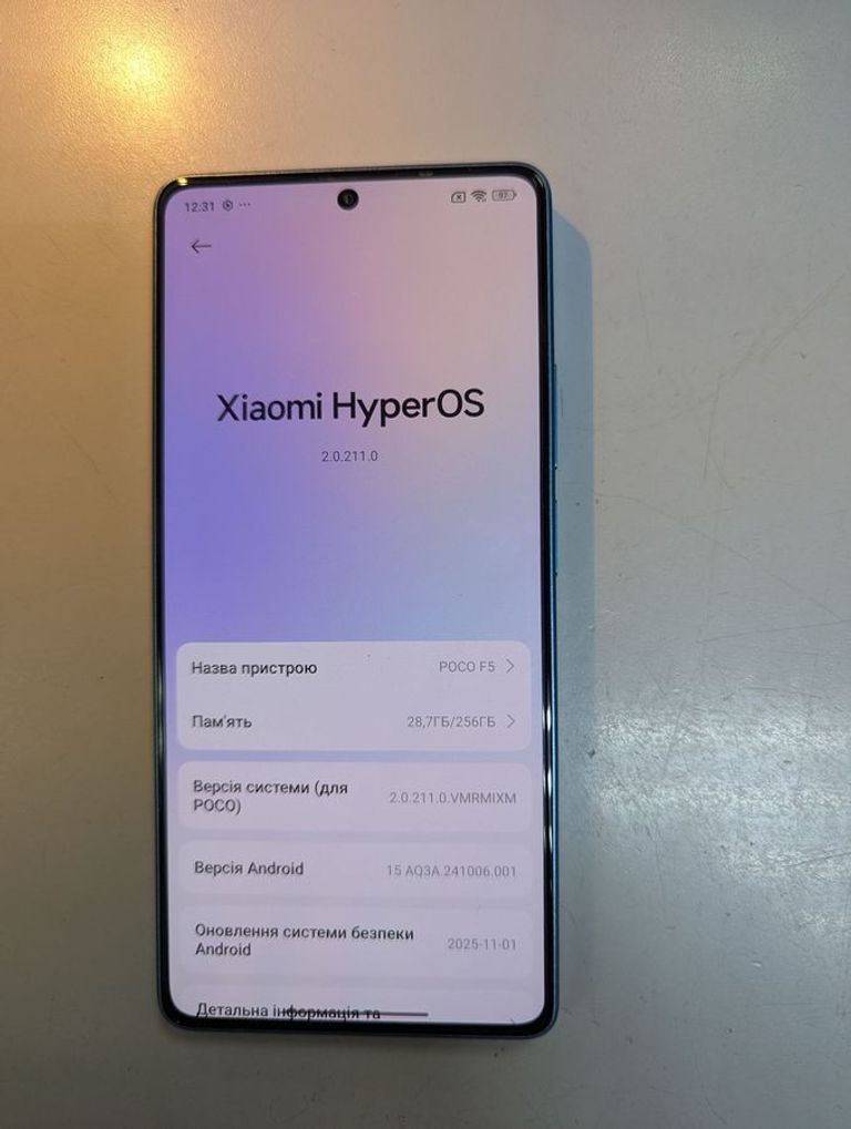 Оголошення Xiaomi Poco F5 12/256GB Blue Б/У