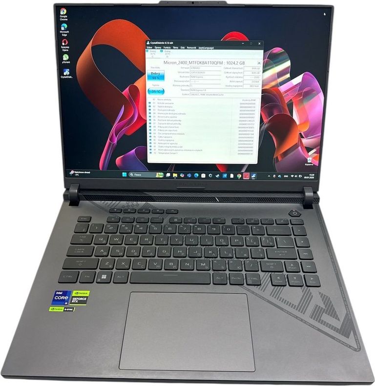 Купити Asus 16/core i9-13980hx ddr4/64gb ddr4/hdd *відсутній/ssd 2000 gb/geforce rtx4070 8gb Б/У