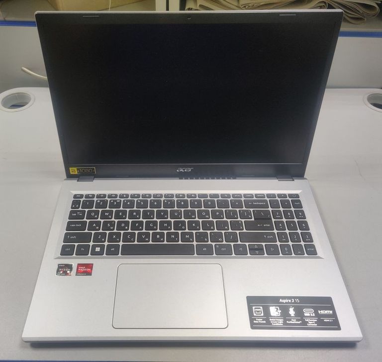 Оголошення Acer 15/ryzen 5 7520u ddr5/16gb ddr5/hdd *відсутній/ssd 512 gb/*інтегрована Б/У