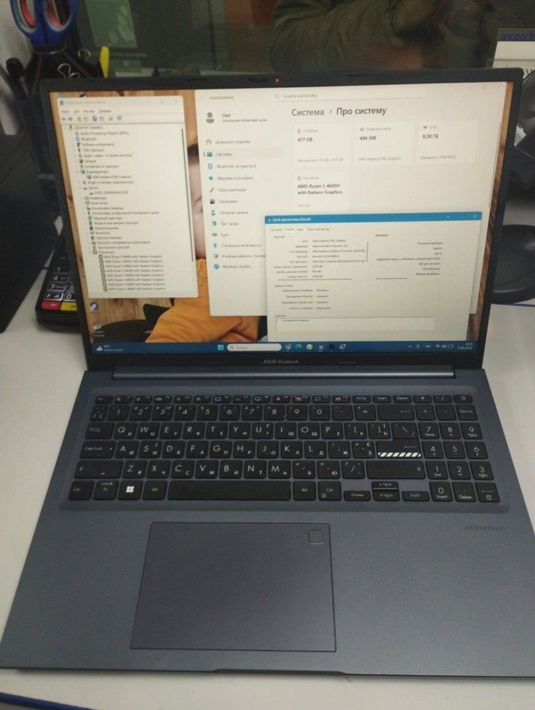Розпродаж Asus 15/ryzen 5 4600h ddr4/8gb ddr2/hdd *відсутній/ssd 512 gb/*інтегрована, продавець Техноскарб