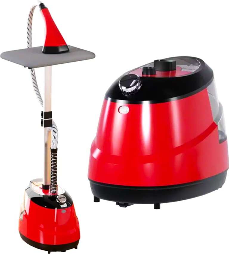 Вертикальний відпарювач для одягу Garment Steamer 2000W / Червона Парова праска для всіх видів тканини Код:null. Зображення 10
