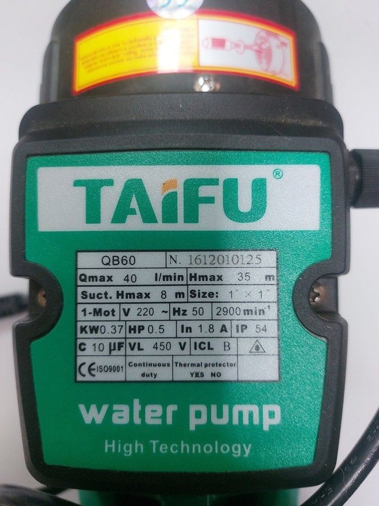 Объявление Taifu QB-60 0,37 кВт Б/У
