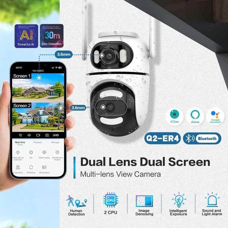 Оголошення WiFi Dual lens Q2 на 2 об'єктиви, 8Mp Type-C Б/У