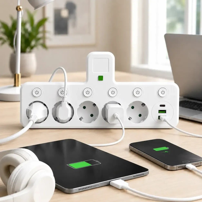 Adapter 5 розеток + USB Код:null. Изображение 4