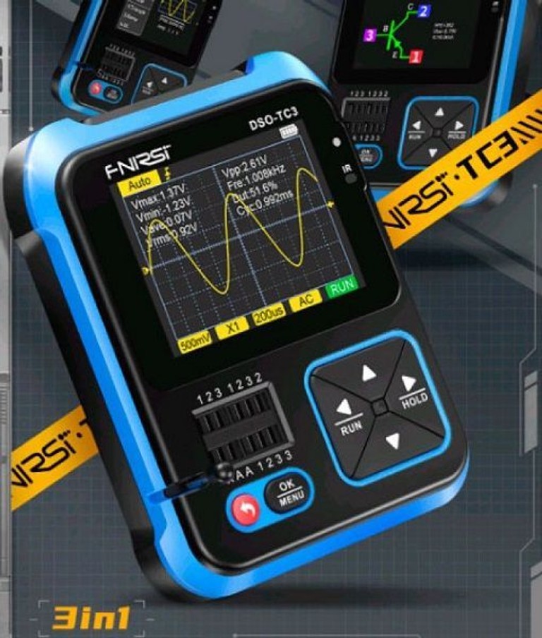 FNIRSI DSO-TC3 1кан 500кГц тестер і генератор сигналу 3в1 Код:null. Зображення 9