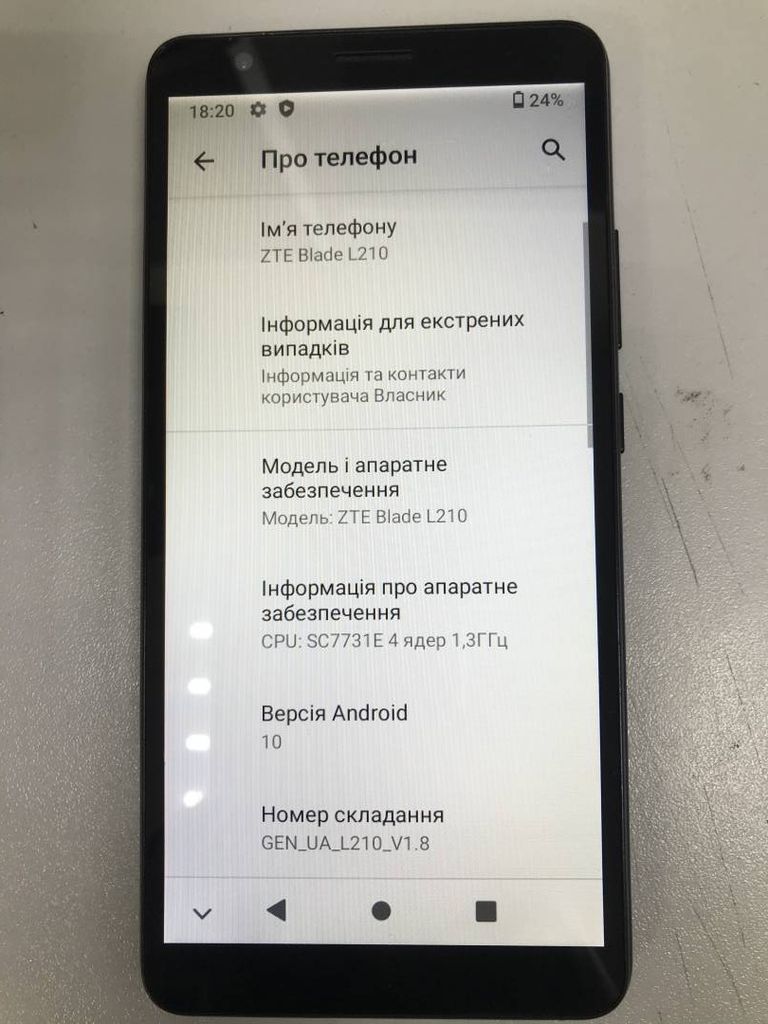 Дешиво Zte Blade L210 1/32GB Black с ломбарда
