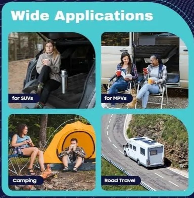 Надувний матрац, багатофункційний, портативний, самонадувний, для заднього сидіння автомобіля, в багажник та салон автомобіля Код:null. Изображение 4