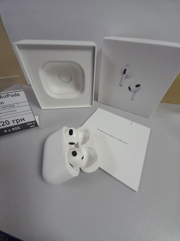 Оголошення Apple airpods 3rd generation Б/У