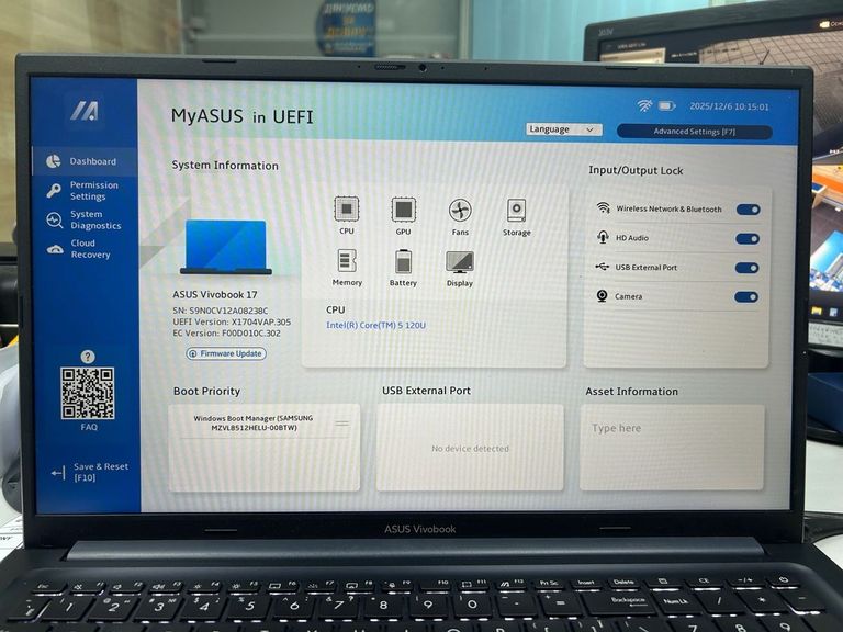 Asus 17/core 5 120u ddr5/16gb ddr5/ssd 512 gb/*інтегрована Код:01-200807802. Изображение 6