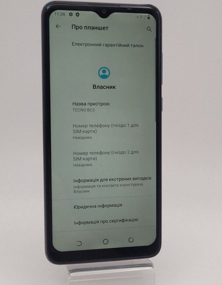 Оголошення Tecno pop 4 pro bc3 1/16gb Б/У