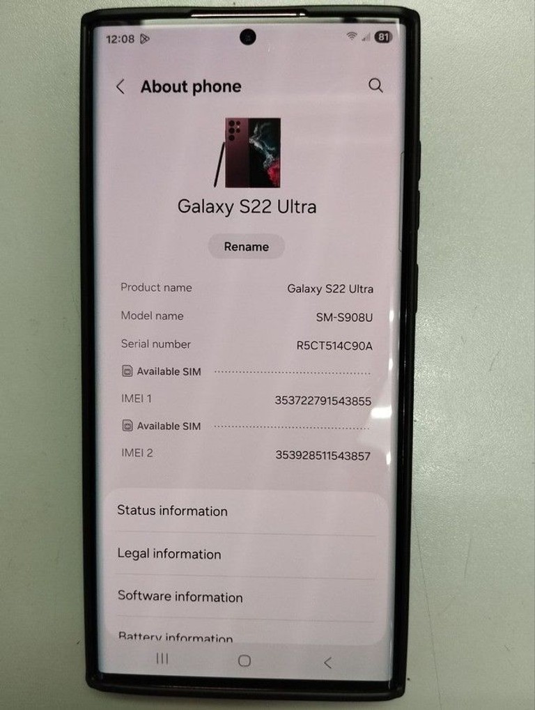 Купити Samsung galaxy s22 ultra sm-s908u 8/128gb Б/У