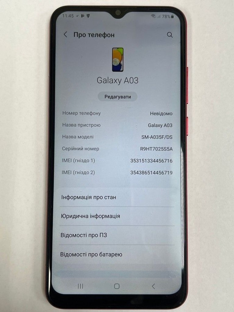 Купить Samsung galaxy a03 sm-a035f 3/32gb Б/У