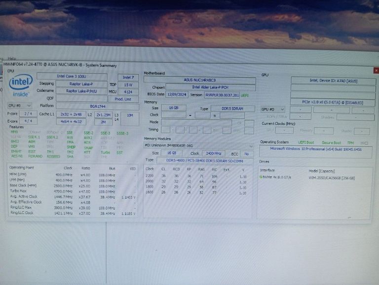 Распродажа Asus nuc 14 pro/core 3 100u/ram16gb ddr5/ssd256gb, продавец Техноскарб