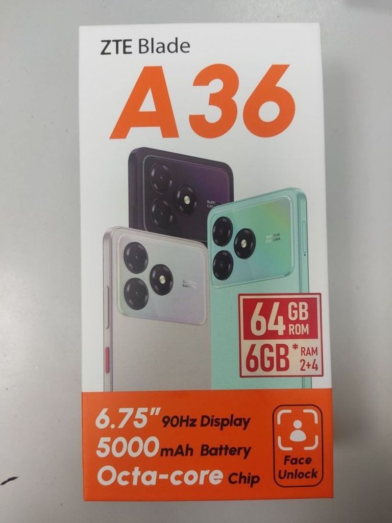 Розпродаж Zte Blade A36 2/64GB Green, продавець Техноскарб