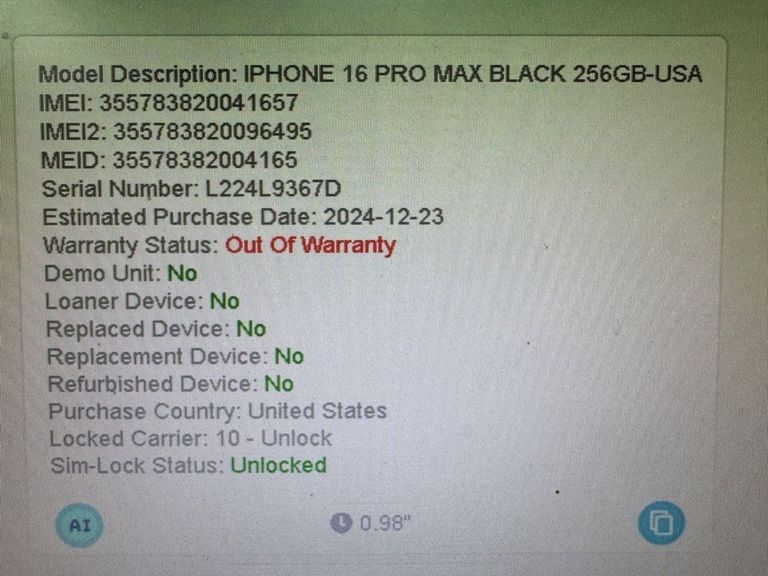 Дешево Apple iphone 16 pro max 256gb esim з ломбарду